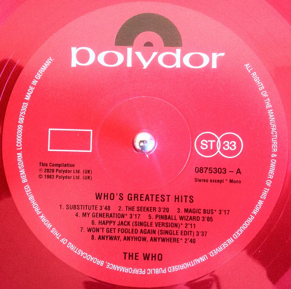 Who's Greatest Hits - Image 2